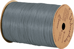 74900-98 Matte Charcoal Gray Wraphia Ribbon 1/4