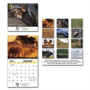 765858 2019 National Geographic - Wildlife of the World Wall Calendar - Spiral 11 x 19