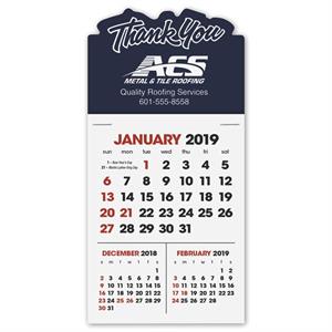 766319 2019 3-Month View Thank You Peel N Stick Calendars 3 x 6