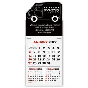 766320 2019 3-Month View Van Peel N Stick Calendars 3 x 6