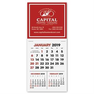 766321 2019 3-Month View Square Stick-Up Calendars 3