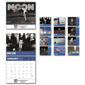 766326 2019 Journey To The Moon Wall Calendar - Spiral 11 x 19