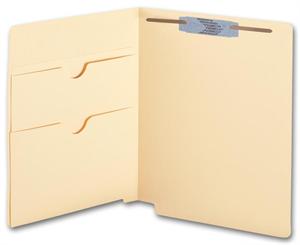 827 End Tab Twin Pocket Manila Folder 11 pt One Fastener 9 1/2 x 12 1/4