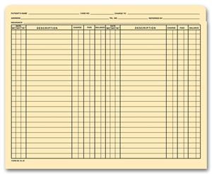 8L40 Top Tab File Pockets Manila 11pt Pre Printed 2 Column 9 1/2 x 11 3/4