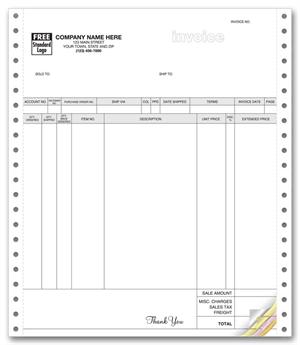 9041 Invoices Continuous Classic 8 1/2 x 11