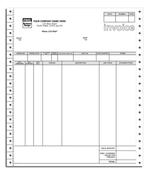 9047 Classic Continuous Invoice 8 1/2 x 11