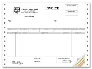 9049 Invoices Continuous Classic 8 1/2 x 7