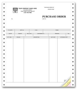 9055 Purchase Orders Continuous Classic 8 1/2 x 11