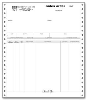 9057 Classic Continuous Sales Order 8 1/2 x 11