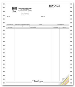 9059 Invoices Continuous Classic 8 1/2 x 11