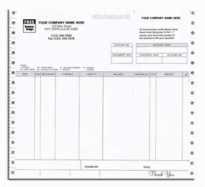 9068 Continuous Statement 8 3/4 x 8 1/2