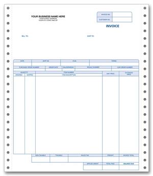 90736 Forms Continuous Invoice 9 1/2 x 11