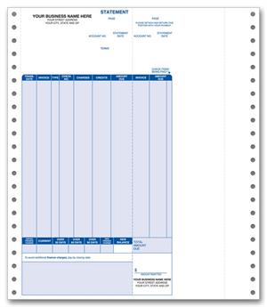 91489 Forms Continuous Statement 9 1/2 X 11