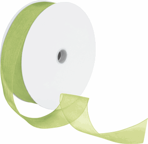 Sheer Organdy Lemongrass Ribbon 1 1/2