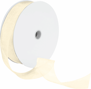 Sheer Organdy Cream Ribbon 1 1/2