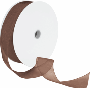 Sheer Organdy Chocolate Ribbon 1 1/2