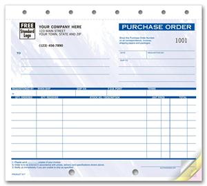 91T Purchase Orders Color Design Small Format 8 1/2 x 7