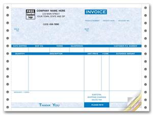 9206G Invoices Continuous Parchment 8 1/2 x 7
