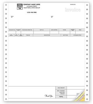 9318 Invoices Continuous Classic 8 1/2 x 11