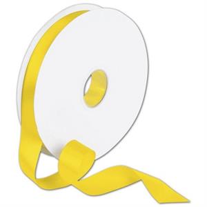 Double Face Yellow Satin Ribbon 7/8