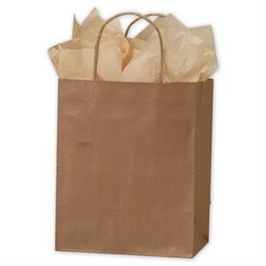 250 Copper Metallic-on-Kraft Paper Bags Shoppers 8 1/4 x 4 1/4 x 10 3/4