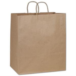 200 Kraft Paper Shoppers Take Home Bags 14 x 10 x 15 1/2