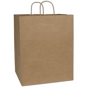 200 Kraft Paper Shoppers Take Home Bags 14 x 12 x 17