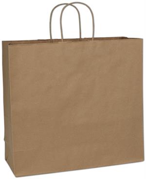 Recycled Kraft Paper Bags Shoppers 16 x 6 x 15 1/2