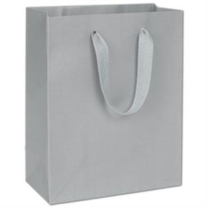 100 Grand Central Light Grey Manhattan Paper Bags Eco Euro-Shoppers 8 x 4 x 10