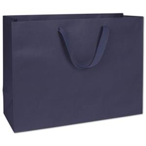 100 Nolita Navy Blue Manhattan Gift Paper Bags Eco Euro-Shoppers 16 x 6 x 12