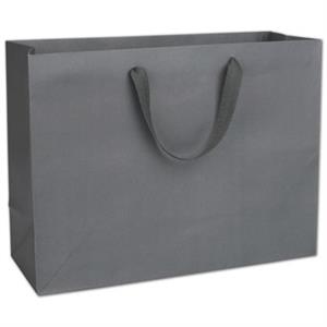 100 Empire State Gray Manhattan Gift Paper Bags Eco Euro-Shoppers 16 x 6 x 12