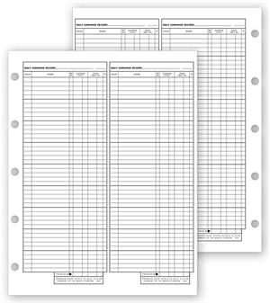 BK30 Daily Earning Sheets 8 1/2 x 11