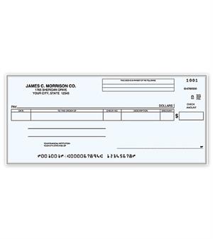 C481 Cash Disbursement One Write Checks 8 1/2 x 3 7/16