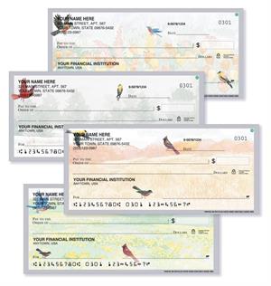 C720 Wild Birds Personal Checks 6 x 2 3/4