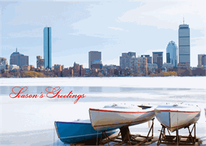 D2095 Charles River Boston Regional Holiday Cards 7 7/8 x 5 5/8