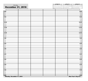 DAY16 6 Column Looseleaf Pages 15 Minute Intervals 8am-8pm 12 X 11