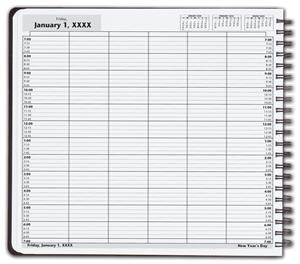 DAY6 DayScan 6 Column Wirebound Book 15 Minute Intervals 7am-7pm 12 x 11