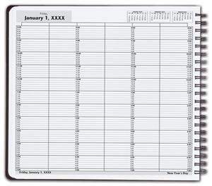 DAY7 DayScan 6 Column Wirebound Book 10 Minute Intervals 8am-7pm 12 x 11