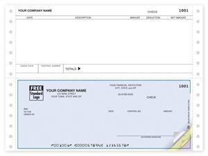 DCB201 Continuous Bottom Accounts Payable Check Compatible with Great Plains 9 1/2 x 7