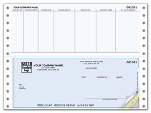 DCB203 Continuous Bottom Accounts Payable Check 9 1/2 x 7