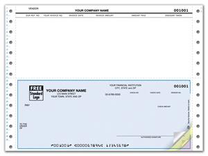 DCB221 Continuous Bottom Accounts Payable Check 9 1/2 x 7