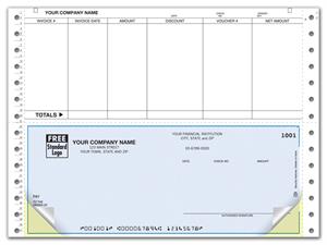 DCB222 Continuous Bottom Accounts Payable Check 9 1/2 x 7