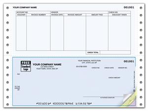 DCB223 Continuous Bottom Accounts Payable Check 9 1/2 x 7