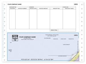 DCB223 Continuous Bottom Accounts Payable Check 9 1/2 x 7