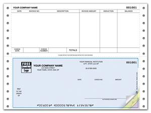 DCB238 Continuous Bottom Accounts Payable Checks 9 1/2 x 7