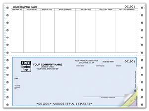 DCB252 Continuous Bottom Accounts Payable Check 9 1/2 x 7