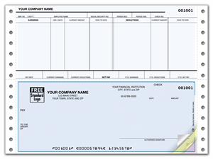 DCB321 Continuous Bottom Payroll Checks 9 1/2 x 7