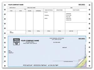 DCB325 Continuous Bottom Payroll Checks 9 1/2 x 7