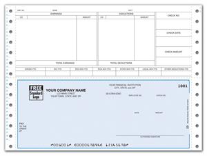 DCB368 Continuous Bottom Payroll Check  9 1/2 x 7