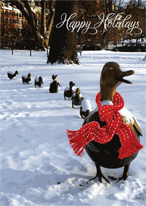 DD2091 Make Way for Ducklings Boston Regional Holiday Cards 5 5/8 x 7 7/8